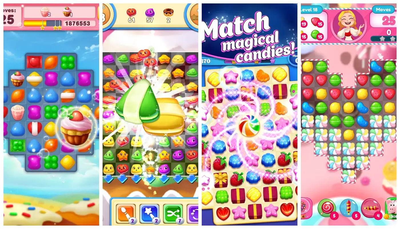 Boards from four editor's picks, captured on Google Play