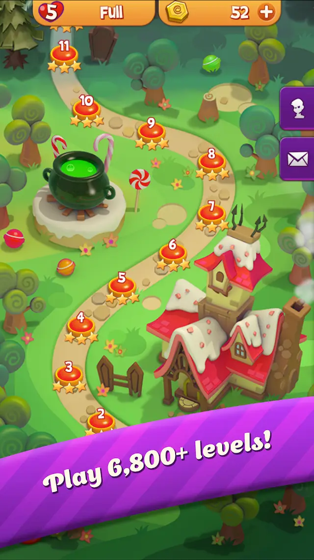 Sugar Witch - Match 3 Puzzle gameplay screenshot