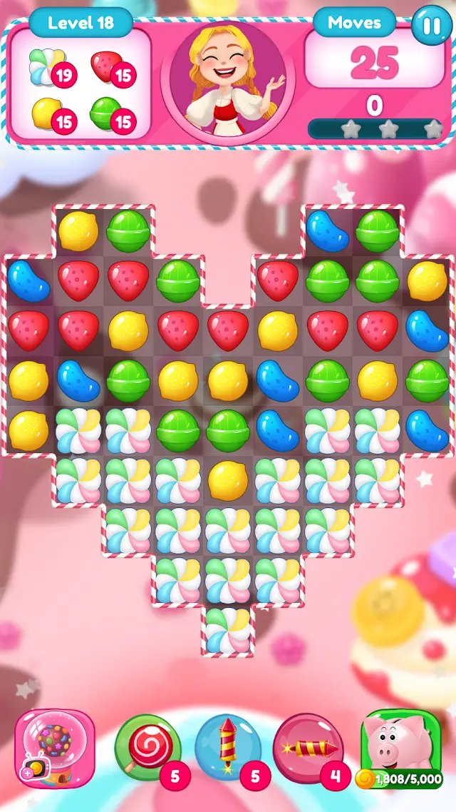 Sweet Candy Bomb: Match 3 Game gameplay screenshot